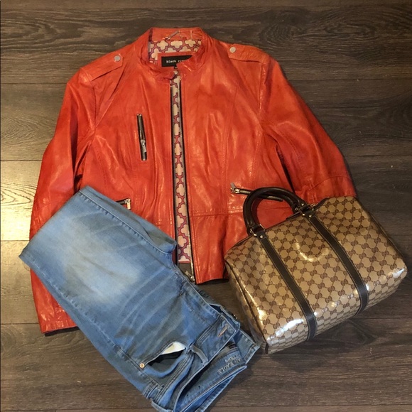 Leather jacket worn but in good condition. - Picture 1 of 5